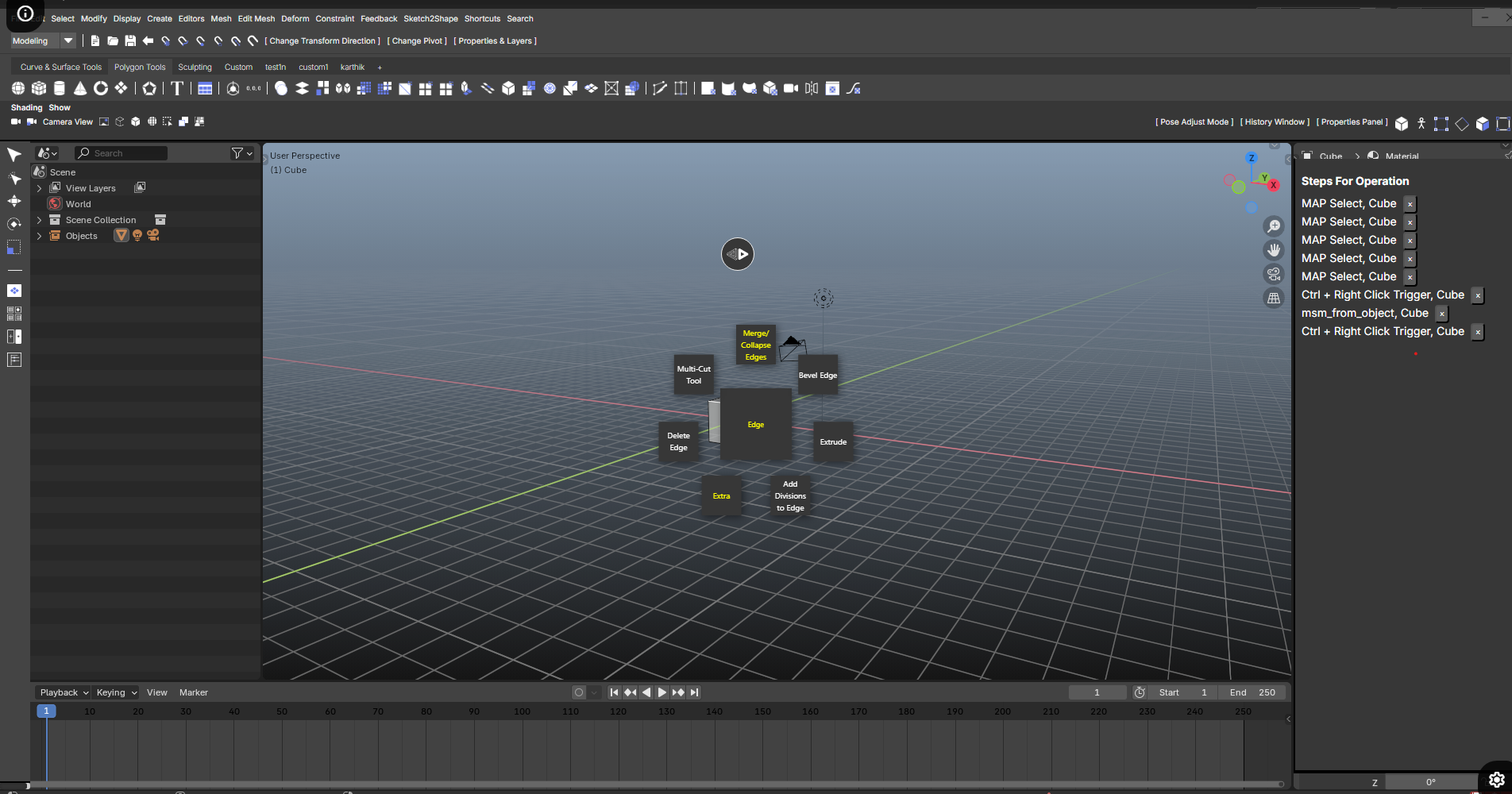 Modelling workspace
