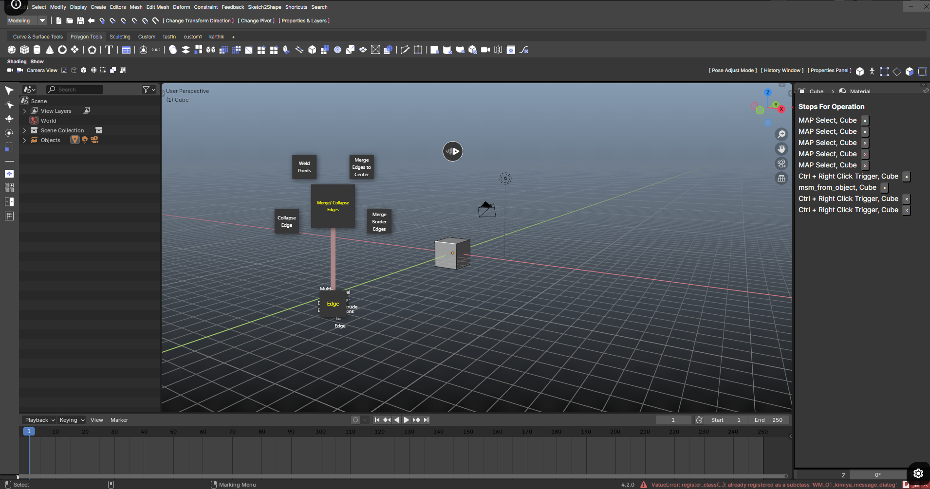 Modelling workspace